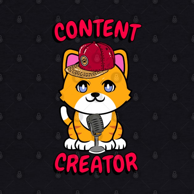 Cute orange cat is a content creator by Pet Station